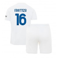 Inter Milan Davide Frattesi #16 Vonkajší Detský futbalový dres 2023-24 Krátky Rukáv (+ trenírky)